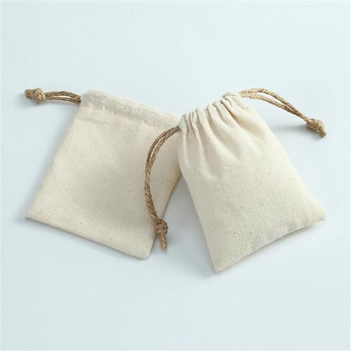 Bolsas de algodón para joyas sin rayones sacos de yute pequeños contra el desorden 5
