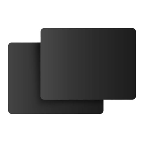 2 Pack Silicone Mats for Worktops - Non-Slip Heat Insulation Silicone Mats for Kitchen Crafting and Baking 40x30cm Multi-Purpose Table Mats for Countertop Protection (Black)