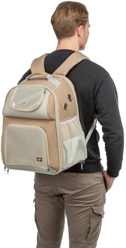 TRIXIE Hunde-Rucksack Willow - Hunderucksack bis 7kg - Rucksack für Hunde, integrierte Kurzleine und gepolsterte Rückenpartie für hohen 28831