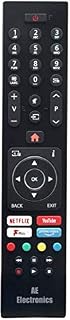 AE® TV Remote Control RC43137P For JVC BUSH LOGIK DIGIHOME POLAROID VESTEL FINLUX With Prime Video Netflix Youtube Freeview Play Buttons LED LCD SMART Television - Replacement Control