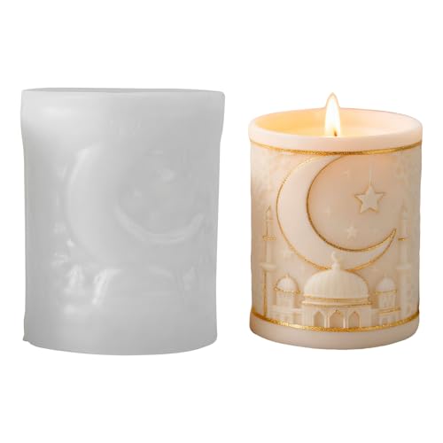 Moldes de silicona para fundición de velas navideñas, 3D cilíndricos moldes de silicona para pesebre, molde de silicona, molde de silicona para navidad, cuna, velas, moldes para fundición, moldes de