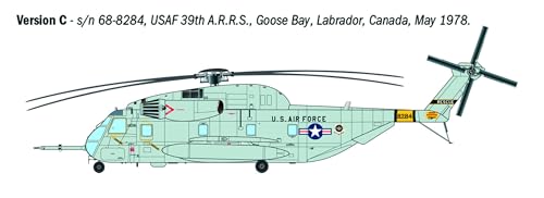 Italeri 91035 1:72 US HH-53C Jolly Green Giant - Modellbau, Bausatz, Standmodellbau, Basteln, Hobby, Kleben, Plastikbausatz, detailgetreu, Militär Bausatz, Molded Color