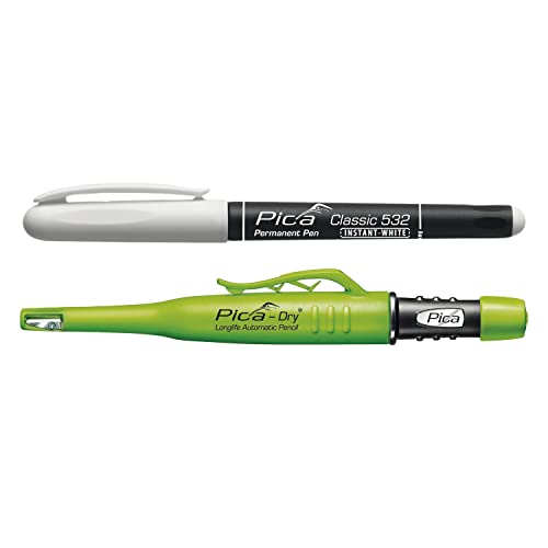 vasalat Pica Marqueur permanent blanc + Pica Dry Graphite 2 pièces Cover