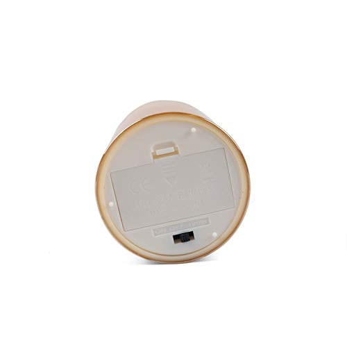 Gold Glass Battery Operated Flameless Led Candles with 6H Timer , Warm White Flickering Light, Batteries Included - Set of 3