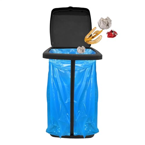 Trash Bag Holder - Garden Bag Support Frame, Garden Metal Trash Bag Holder | Professional Hygienic Standing Sack Rack, Rubbish Bag Refuse Sack Bin Liner Waste for Disposal Garbage Bag Stand