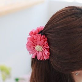Pinza para cabello Flower Fabrics (D05) (Azul Oscuro) miniatura 3