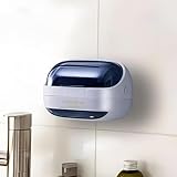 NEWBOVIK Soap Dish with Lid - Plastic Soap Holder & Drain Tray, Drip-Free Soap Saver Box Container, Ventilated Hygienic Design for Bar Soap, Shampoo Bars or Facial Cleansers - Keeps Sink Counter Dry