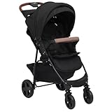 vidaXL Kinderwagen 2 in 1 Klappbar Kombikinderwagen Kinder Baby Buggy Sportwagen Reisebuggy Babywagen Kinderbuggy Babyjogger Anthrazit Stahl
