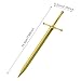 Honbay 1PCS Sword-Shaped Letter Opener Knife Letter Opening Tool Zinc Alloy Envelope Slitter Metal Envelope Opener Sword Envelope Open Tool Mail Opener for School Home Office Mail Supplies (Gold)