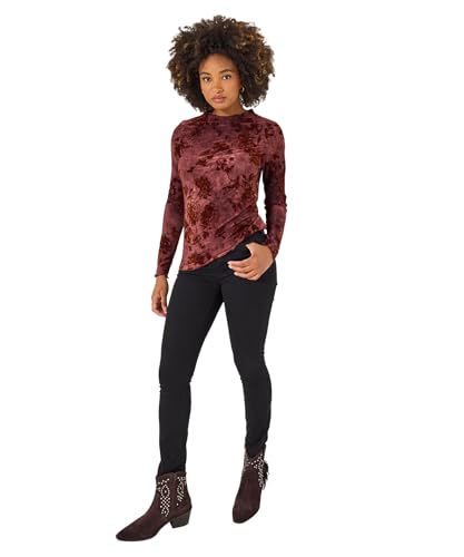 Photo de Joe Browns Autumnal Flocked Floral Slim Fit Top Blouse, Baie, 42 Femme