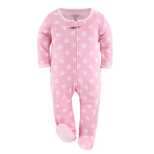 The Peanutshell Baby Girl Sleepers Set - Newborns & Infants 0-9 Months - Newborn Baby Baby Girl Sleepers - Cheetah Hearts4