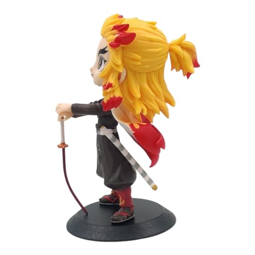 Image of Demon Slayer Rengoku Action Figure - Flame Hashira Kyojuro Collectible Toy, Anime PVC Figurine with Sword, Kimetsu no Yaiba Statue for Fans & Kids - Rengoku