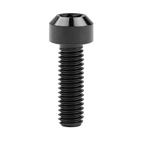 Image of Titanium Torx Square Head M6 x 10 15 20 25 30 35 40 45 50 60 65 70 80mm Screw Pack of 5 (Black, M6x20mm)