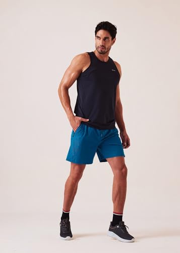 Image of STRCH Men's Gym Tank Top | Regular Fit Sleeveless Activewear Vest | Crew Neck Workout Tank for Gym, Running, Training & Fitness | UV Protection & Anti-Odour