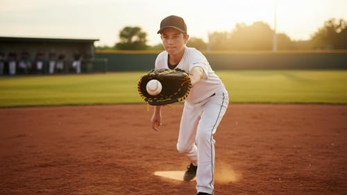 PHINIX Youth All Pigskin Baseball Glove Multiple Styles 11" - 12" (Black, 12") by PHINIX - Used condition - Image 6