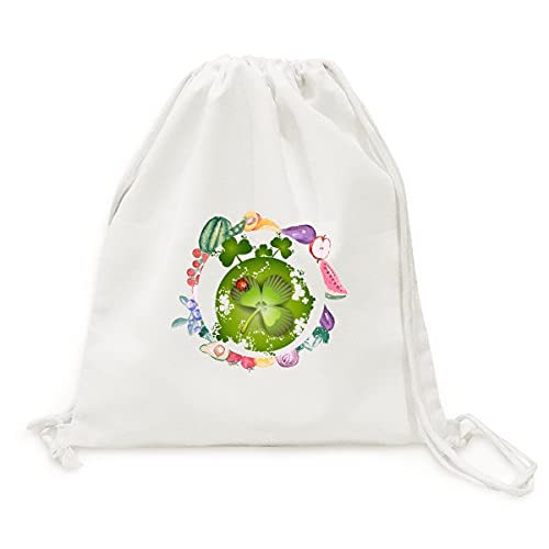 Sac en tissu pliable trèfle : parfait pour vos courses de fruits au marché de la Saint-Patrick