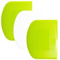 3pcs Dough Scraper, Pastry Scraper Plastic Bench Cutter, Bowl Scrapers Dough Bread Cutters for Cake Decorating Baking (B)