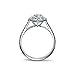 Luyona Moissanite Rings for Women 1 CT Pear Shaped Wedding Ring Engagement Rings for Women White Gold S925 - Size7