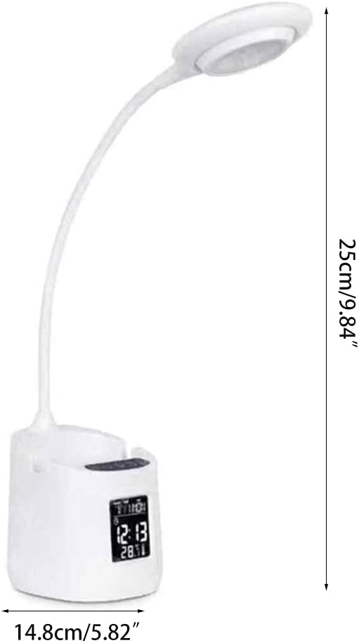 1 Piece LED Desk Light with Pen Holder Desk Lamp for Computer Desktop White Rechargeable Eye-Caring for Home Office Dorm small side table lamp for bedroom modern with usb ports touch for bedroom touch