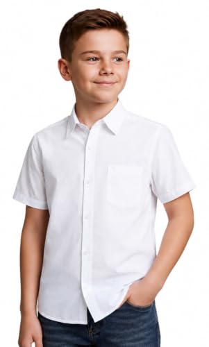 Image of CHARCHIT Boys Cotton Half Sleeves Solid Casual Shirt