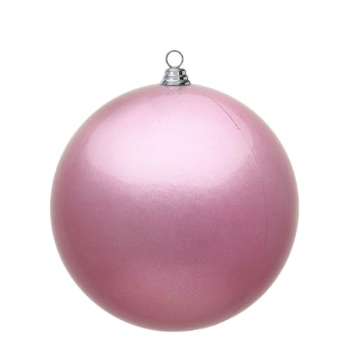 Vickerman 24" Giant Pink Shiny Ball Christmas Ornament. UV Resistant and Approved for Both Indoor and Outdoor Use.