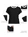 ZDC Girls Athletic Shirts Kids Summer Short Sleeve Workout T Shirt Quick Dry Tops Color Block Gym Yoga Tee Black