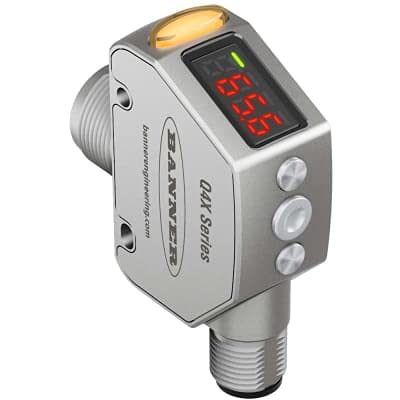 Q4X; Laser Adj Field; Range: 100 mm; 10-30VDC; Out:Bipolar:1 NPN; 1 PNP; M12 5-pin