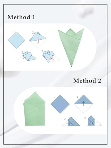 Image of Luckyvestir Pocket Squares for Men Solid Color Cotton Pocket Square Mens Handkerchief for Dinner Church Wedding
