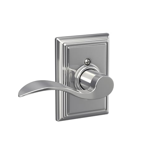 Image of SCHLAGE Accent Lever with Addison Trim Non-Turning Lock in Bright Chrome - Left Handed - F170 ACC 625 ADD LH