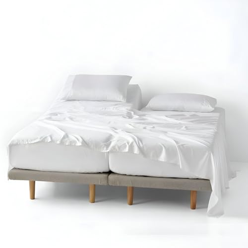 ARlinen Split Queen Sheet Set, 5 Piece 100% Egyptian Cotton...