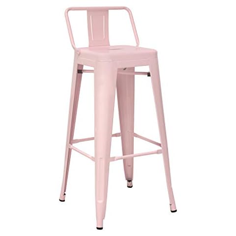 Taburete Alto Vaukura Oliix Brillo Rosa Cover