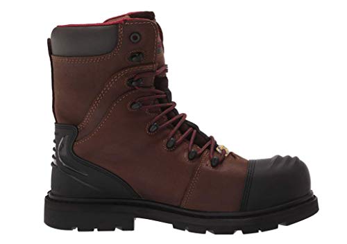 Image of FSI FOOTWEAR SPECIALTIES INTERNATIONAL Men's 7555 Hammer 8 inch Carbon Toe Puncture and Slip Resistant Leather Brown Work Boots