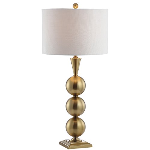 Lámpara de mesa JONATHAN Y 33" Brass Gold con luz LED