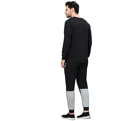 Image of Rigo Round Neck Full Sleeve Terry Track Suit For Men | Regular Fit Plus Sizes Tracksuit for Men's | Co-ord Set For Men