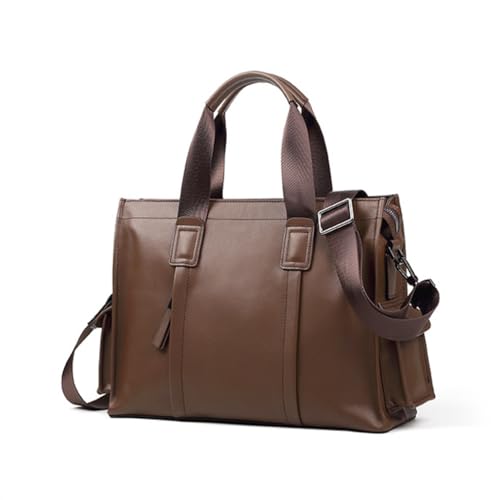 JSEIAJB Genuine Leather Men's Handbag Cowhide Computer Bag 14 Inch Business Large Capacity Crossbody Briefcase3