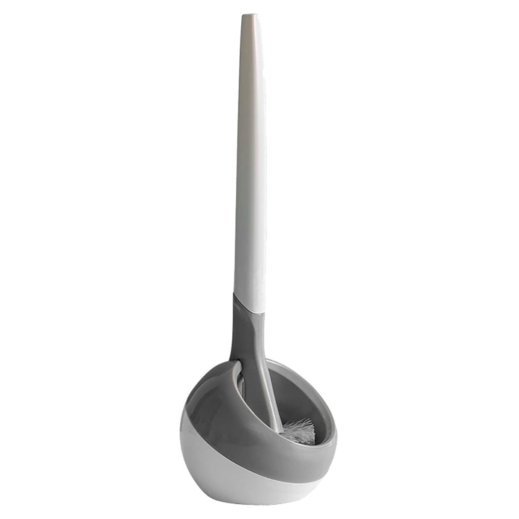 Silicone Toilet Brush with Holder Set for Bathroom,Toilet Bowl Cleaner Brush and Ventilated Holder,Toilet Brush with Flexible Silicone Bristles, Toilet Cleaning Brush Standing
