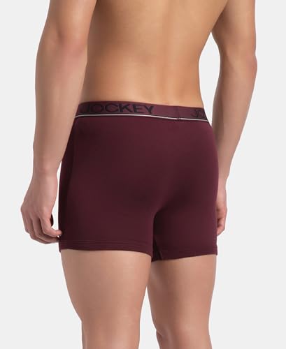 Image of Jockey 8009 Men Super Combed Cotton Rib Solid Boxer Brief with Ultrasoft and Durable Waistband