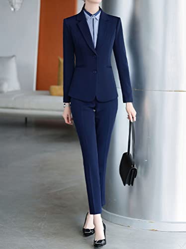 Ensemble tailleur femme confortable anti-pli avec blazer slim fit ajusté - 7