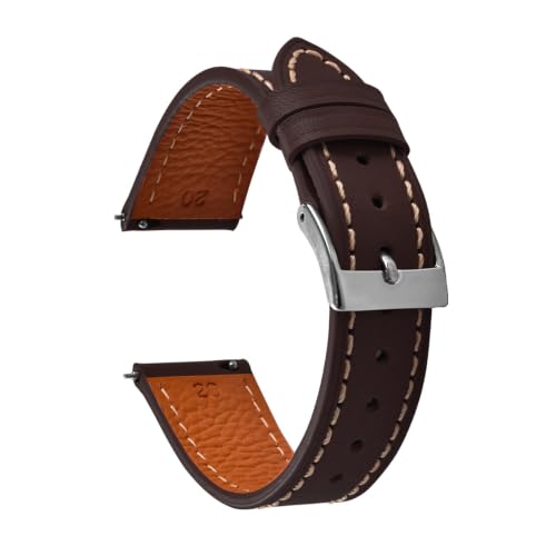 Bracelet de montre en cuir souple patiné au charme vintage authentique