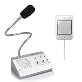 LiwCho Intercom System,Dual-Way High Power Window Speaker,Microphone Speaker for Teller Window, Two Way Interphone for Bank,Hospital,Business,Office.