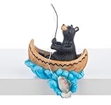 Taille compacte pour un affichage facile : mesurant 8,9 cm de profondeur x 10,8 cm de long x 12,7 cm de haut, cette statue d'ours de pêche est parfaite pour les étagères, les bureaux ou les tables d'appoint sans prendre trop de place.