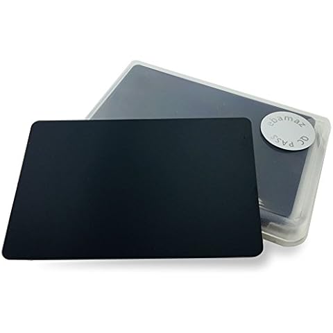 Ebamaz Metal Business Cards Tablet Thick 86X54mm Pack of 10PCS (Stainless Steel 0.5mm thickness, Original Finishing Black, Blank) Cover