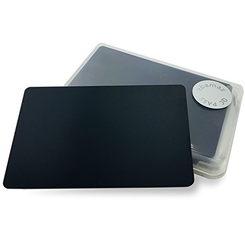 Metal Business Cards Tablet Thick 86X54mm Pack of 10PCS (Stainless Steel 0.5mm thickness, Original Finishing Black, Blank)