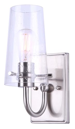 Image of Canarm Vivien Brushed Nickel One-Light Bath Vanity