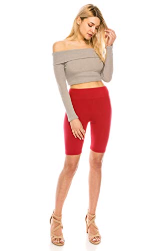 Image of ALWAYS Women's High Waist Bike Shorts - Athletic Workout Tummy Control Stretch Running Yoga Pants