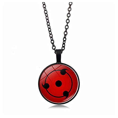 Ninja Clan Eye Patterns Pendant Chain Necklace - Black (3)