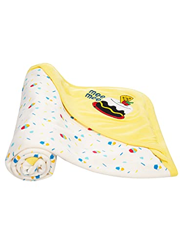 Image of Mee Mee Warm and Soft Wrapper Blanket with Hood, Yellow (284.0mm L X 10.0mm W)