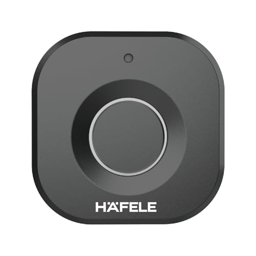 Image of Hafele Kabi-Block Cabinet Lock, Matt Black, Capacitive Fingerprint Access, Status Indicator, Smart Lock for Cabinets and Drawers