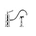 One Handle Single Hole Kitchen Faucet with Spray Finish: Polished Chrome