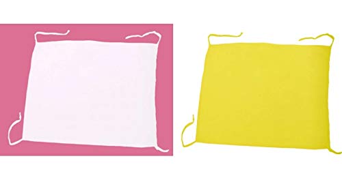 PLANET 007 4 Cordes en Coton Tani Patka Sikh Turban Tête de Turban Dastaar avec 4 Cordes Blanc et Jaune (Lot de 2) Cover